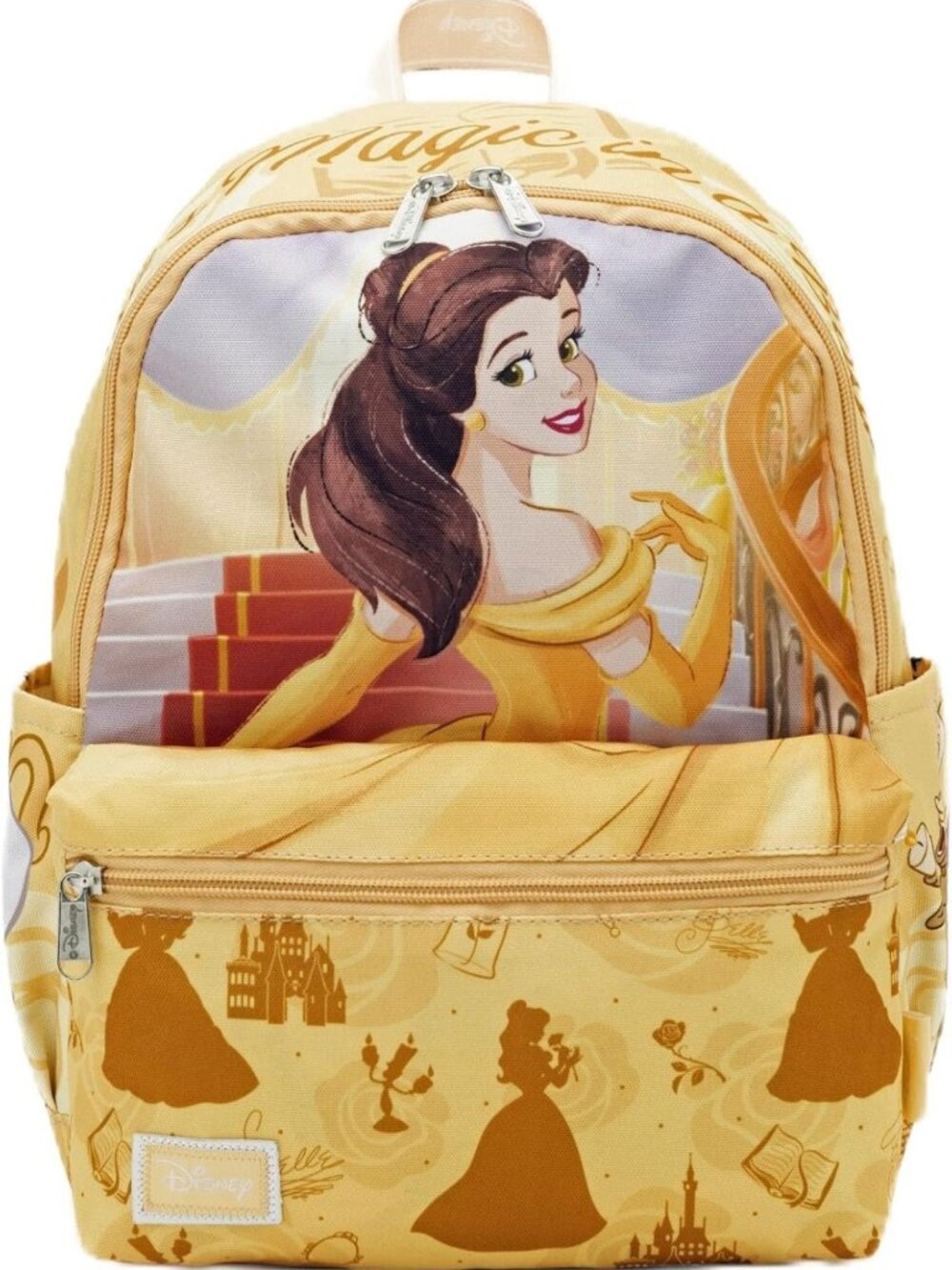 Beauty and the Beast Belle Mini Nylon Daypack - 13” Cute Backpack for Kids